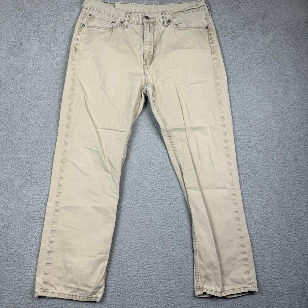 Levis 514 Straight Mens Beige Cotton‎ Casual Comfort Fit W36 L30